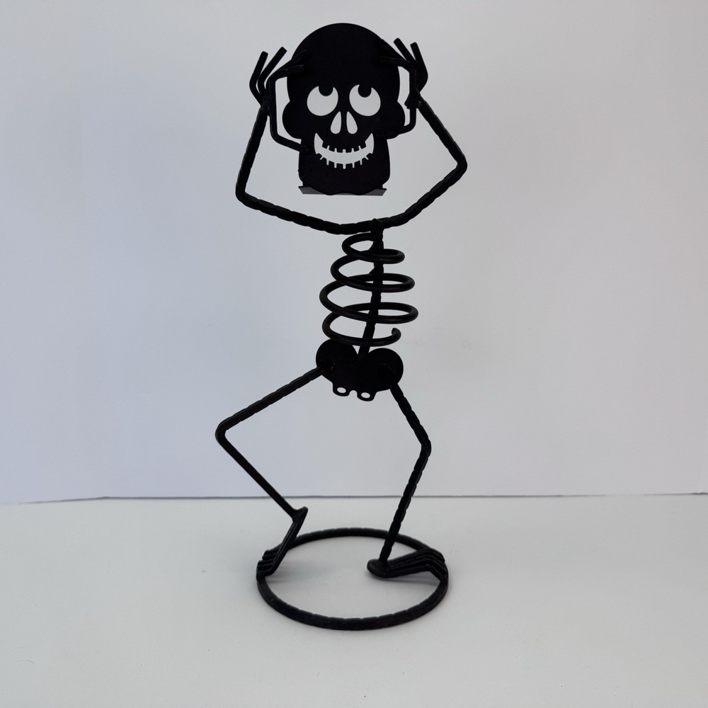 PartyLite Mr Bones Skeleton 15" Halloween Votive Candle Holder